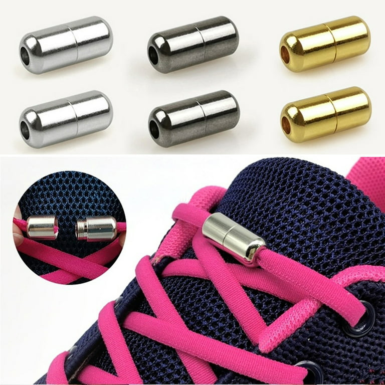 1 Pair Rotating Lock Elastic Shoe Laces, No Tie Sports Shoelaces, Quick  Adjust Button Buckle, Lightweight Shoelaces