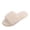 Beige, variant on Pearl Faux Fur Slippers, Women's Pearl Embellished Faux Fur Slippers Glamorous Open Toe Plush Slides Cozy Fleece Flat Spa Sliders Luxury Non Slip Bedroom Lounge Mules, Gray 5.5