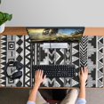 thumbnail image 4 of Long Mouse Pads for Desk,Black Geometric Triangle Chevron Pattern Desk Mats on Top Of Desks, Desk Mouse Pad Extra Large with 3mm Non-Slip Base and Stitched Edge for Gaming,Office,Work,Home 47.3"x23.6", 4 of 6