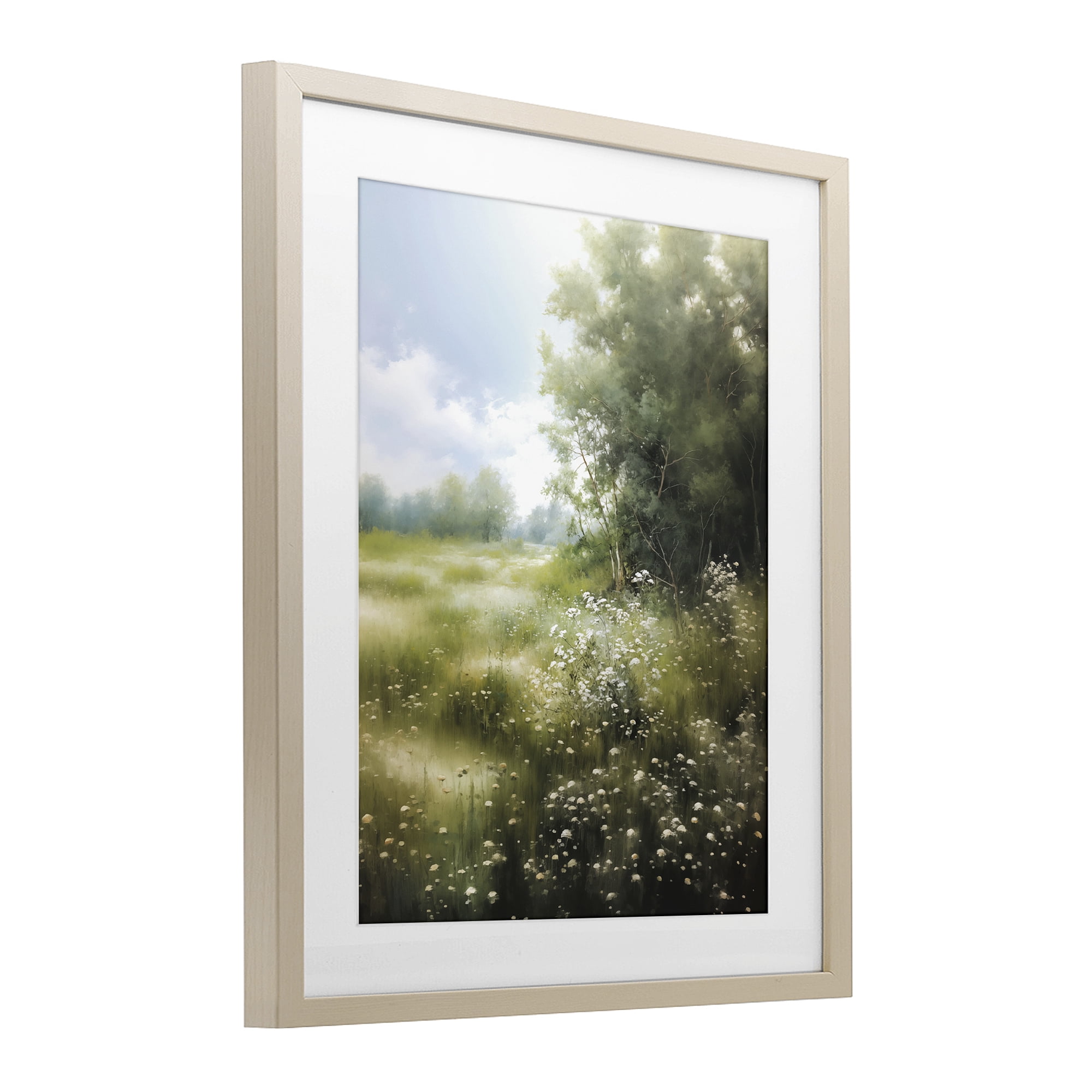 Stupell Industries Greener Pastures Landscape Birch Framed Print Under Glass, design by Heidi Kuntz