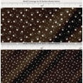 thumbnail image 2 of Soimoi Brown Cotton Poplin Fabric Dot & Floral Printed Craft Fabric by The Yard 56 Inch Wide, 2 of 7