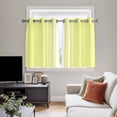 thumbnail image 5 of Yellow White Stripe Kitchen Curtains Short 54 Inch Length, Modern Rustic Vertical Striped Grommet Top Bedroom Living Room Curtains, Light Filtering Cafe Curtain Drapes 2 Panels Set 84''x54'', 5 of 9