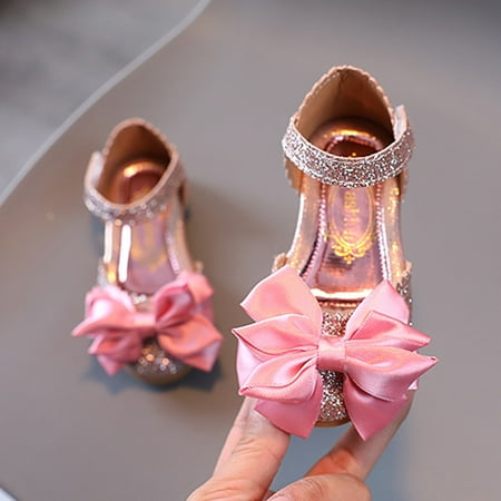 

Toddler Kids Baby Girls Butterfly Knot Bling Princess Shoes Sandals