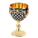 thumbnail image 2 of Vintage Wine Glass Zinc Alloy Elegant Decorative Retro Stemmed Glasses for Home Bar Party 2pcs Gold Blue, 2 of 3