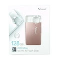 thumbnail image 1 of V-smart FD100 128GB CrystalDisk Wireless Flash Drive | 5G WI-FI Blazing Fast Speed Universal Media Storage Drive for Smartphones, Tablets, Computers (128GB Rose Gold), 1 of 1