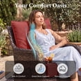 thumbnail image 5 of Bellefurn Outdoor Deep Seat Cushion 24 X 24 X 6 inch for Patio Furniture,Outdoor Chair Cushions Waterproof & Fade Resistant Patio Furniture Cushions for Wicker Chair, Sofa, Couch, 5 of 12