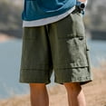 thumbnail image 4 of Cargo Pants for Men,Male Layered Streamers Design Summer Cargo Shorts Cool Outdoor Quarter Pants,Cargo Shorts for Men,Mens Shorts Casual(Color:Green,Size:XL), 4 of 6