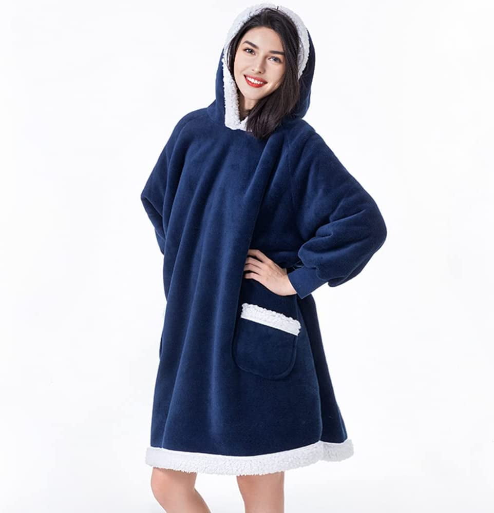 Oversize Hoodie Big Wearable Warm Blanket Sweatshirt Gift for Women and Men,Plush Fluffy Sherpa Fleece with Sleeves and Giant Pocket Oversize Hoodie Big Wearable Warm Blanket Sweatshirt Gift for Women and Men,Plush Fluffy Sherpa Fleece with Sleeves and Giant Pocket