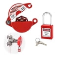 thumbnail image 2 of Outdoor Faucet Lock with Safety Padlock - Water Spigot Lock, Hose Bib Lock for 1 to 2-1/2 in Dia Valve Handles, Faucet, 2 of 5