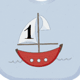 thumbnail image 4 of Inktastic First Birthday-1 Year Old Red Boat Boys or Girls Baby Bib, 4 of 4