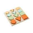 thumbnail image 1 of Clasificador de formas de madera, rompecabezas de cognición de formas y colores, rompecabezas de formas geométricas para Estilo C, 1 of 9