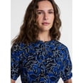 thumbnail image 4 of Time and Tru Women's Pleated Midi Shirtdress, Sizes XS-XXXL, 4 of 5