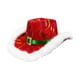 thumbnail image 1 of Sombrero de vaquero navideño rojo, accesorio de disfraz para festival, cosplay, fiesta de máscaras Rayas de colores, 1 of 7