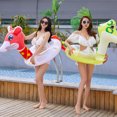thumbnail image 1 of TEHAUX 1Pack Multi PVC Swimming Ring Inflatable Water Playing Thickened Sequins for Summer Relaxation, 1 of 2