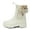 Off-White, variant on Women’s Tall Chelsea Rain Boots – Waterproof High Ankle PVC Boots with Elastic Sides & Non-Slip Sole, Fashion Lightweight Rain Shoes for All-Beige