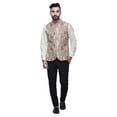 thumbnail image 5 of Atasi Floral Printed Nehru Jacket Mens Bandhgala Ethnic Jacket Party Wear Wedding Clothing-Small, 5 of 6