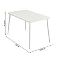 thumbnail image 5 of Novogratz Poolside Gossip, April 50" x 29" Rectangular Indoor/Outdoor Dining Table, White, 5 of 10