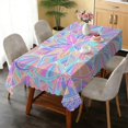 thumbnail image 6 of Rectangular Tablecloth 60x84 Inch – Waterproof Polyester Printed Table Cover, Wrinkle Resistant, Washable for Kitchen & Dining, Colorful Geometry Fluid Print, 6 of 6