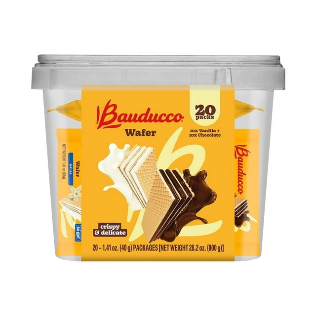 Bauducco Wafer Tub, 20 Pack-3pk, With Olive White Bowl By OMA