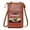 Brown, variant on Modern Women Small Crossbody Star Print Lightweight Bag PU Leather Girlfriend Gift