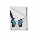 thumbnail image 2 of Swallowtail Butterfly Soft Flannel Fleece Throw Blanket, 5 Different Butterflies Colorful Monarch Lady Insect Wings Spring, Cozy Plush for Indoor and Outdoor Use, 70" x 90", Multicolor, by Ambesonne, 2 of 6