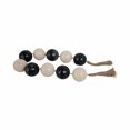 thumbnail image 6 of Swirled Resin Bead Garland for Home Decor and Bathroom - Sculpted Neutral Styling for Office, Room and Living Room - Oversized Display for Shelf and Coffee Table Layering Accent - 3", Black & White, 6 of 11