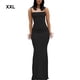 thumbnail image 4 of Vestido de verano Sin mangas Qarigey Hombros descubiertos Mujer Negro 2XL, 4 of 6