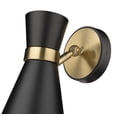 thumbnail image 5 of Z-Lite 728-1S-MB-BN Wall Sconces Matte Black and Brushed Nickel Steel Soriano, 5 of 7