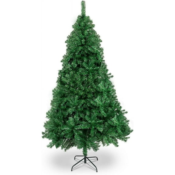 Matladin 7ft Christmas Tree with 1100 Tips Branches,  Full Artificial Christmas Pine Tree, Sturdy Metal Legs, Green