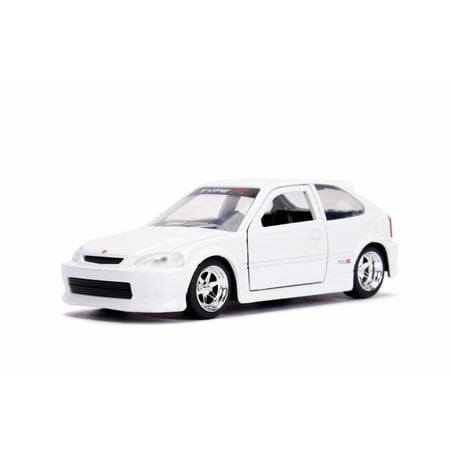 1 32 Scale Tank Models 1997 Honda Civic Type R, Glossy White - Jada 30973DP1 - 1/32 scale Diecast Model Toy Car (Brand New but NO BOX) ()