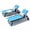 Blue, variant on 2 Pcs Patio Chaise Lounge Chairs with Side Table, 5-Position Adjustable Outdoor Pool Loungers, Brown