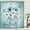 Daisy-2, variant on Farm teal Daisy flower and butterfly shower curtain for bathroom, fabric Boshibo shower curtain, 70X70IN