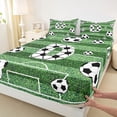 thumbnail image 4 of Erosebridal Football Soccer Sport Kids Queen Sheet Sets,Letter D Monogrammed Bed Set For Boys Teens 4-Piece, 4 of 6