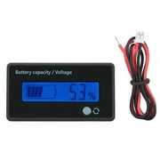GY-6GD PCB HTN Battery Capacity Monitor Indicator LCD Display with Flashing Alarm 12-84V Blue