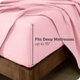 thumbnail image 3 of Bare Home Flannel Sheet Set - 100% Cotton - Deep Pocket - King, Light Pink, 4-Pieces, 3 of 7