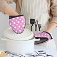 thumbnail image 6 of Disketp Purple And White Polka Dot Non-Slip Mini Oven Mitt Set, Short Oven Mitts for Baking Grilling Barbecue Microwave, 5.9"x5.9"in, 6 of 7