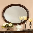 thumbnail image 2 of Furniture of America Ramsaran Traditional Wood Frame Oval Mirror in Brown Cherry, 2 of 5