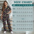 thumbnail image 7 of Yspwyqan Scrubs for Women Set, 2 Piece Christmas Light Short Sleeve Scrub Top & Cargo Pants, Stretchy Breathable Medical Uniforms for Nurse Vet Dental Work, Size S, 7 of 7