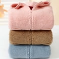 thumbnail image 4 of Staki Girls Fleece Jacket Soft Plush Sherpa Faux Fur Hooded Winter Jacket for Girls Warm Lightweight Cozy Teddy Coat 3-18Y(Sky Blue,9-10 Years), 4 of 7