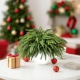 thumbnail image 5 of 12 Pcs Real Touch Norfolk Pine Branches, 18" Christmas Artificial Green Plants Branch Faux Cedar Norfolk Pine Stem Fake Greenery Pine Picks For Vase Diy Crafts Garland Wreath Christmas Indoor Outdoor, 5 of 7