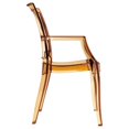 thumbnail image 4 of Compamia Arthur Chaise de Salle à Manger en Polycarbonate pour Patio en Ambre Transparent, 4 of 11