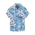 thumbnail image 4 of Yteetum Hawaiian Shirt for Men Oversized Floral Print Lapel Button Down Hawaiian Short Sleeve Shirts Mens Casual Plus Size Button Hawaiian Print Resort Style T Shirts Summer Hawaiian Beach Tee Shirt, 4 of 5