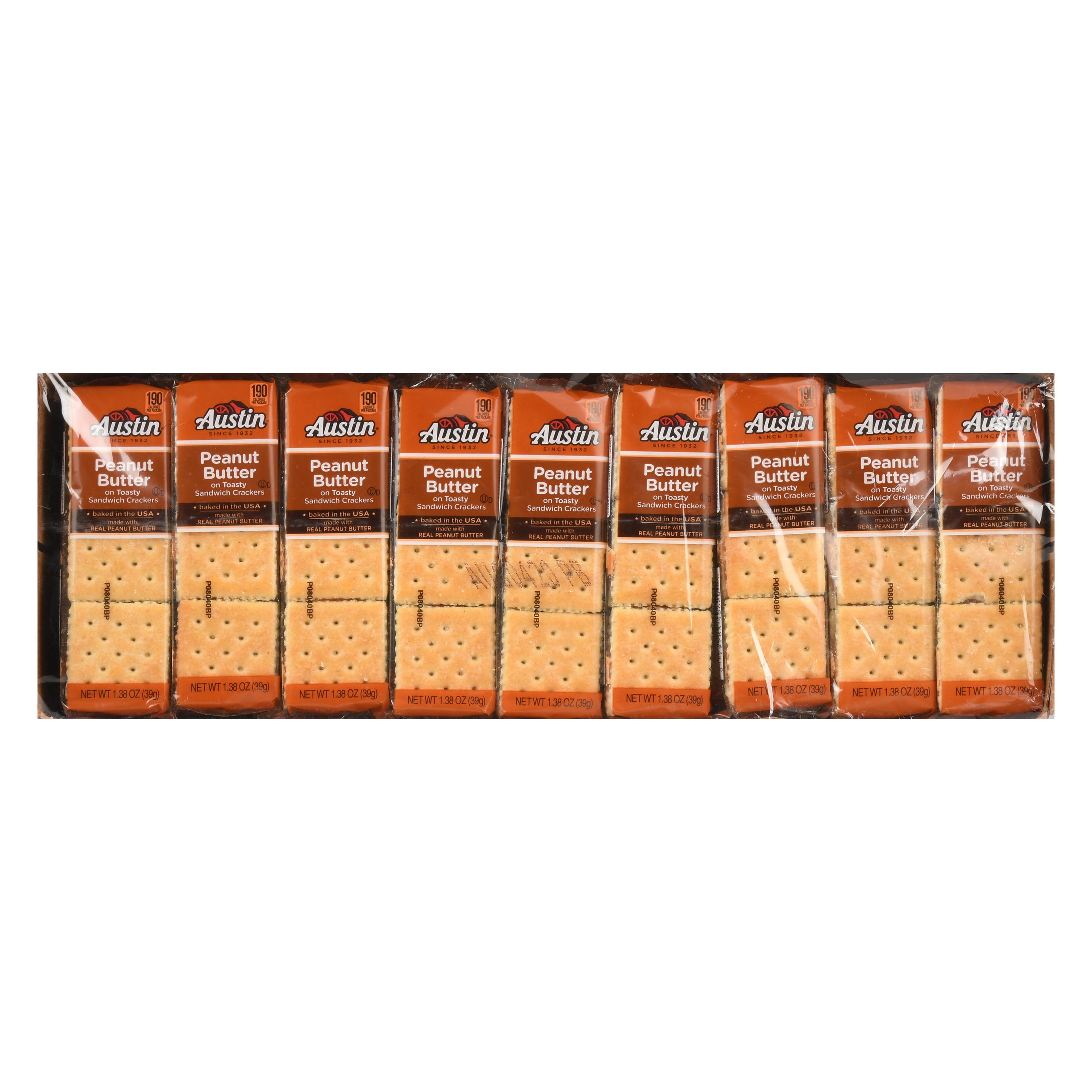 Austin Sandwich Crackers Peanut Butter on Toasty Crackers Value Size 37