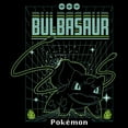 thumbnail image 2 of Men's Pokemon Bulbasaur Retro Grid Graphic Tee Black Large, 2 of 5