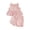 #09Pink, variant on Toddler Baby Girl 2Pcs Summer Plaid Outfit Sleeveless Ruffle Peplum Tank Top & Shorts Set