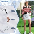 thumbnail image 5 of Garronmavis Golf Shirt Women Long Sleeve Collar Tennis Shirts Workout Shirts Work Athletic Tops Western Aztec Shirt, Red Aztec Western, Size M, 5 of 7