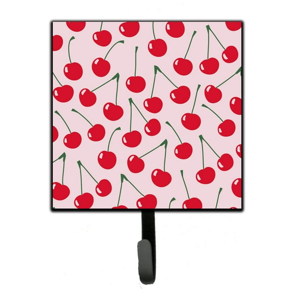 Carolines Treasures BB5139SH4 Cherries on Pink Leash or Key Holder Single Hook multicolor