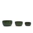 thumbnail image 2 of Noble House Jason Ceramic Flowerpot Set, Dimpled Design with Drainage Hole, Indoor/Outdoor Use, Set of 3, Antique Green, 2 of 8