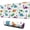 White Dinosaurs Colorful, variant on Long Mouse Pads for Desk,White Dinosaurs Colorful Leaves Pattern Desk Mats on Top Of Desks, Desk Mouse Pad Extra Large with 3mm Non-Slip Base and Stitched Edge for Gaming,Office,Work,Home 31.5"x11.8"
