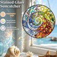 thumbnail image 4 of Rainbow Stained Glass Suncatcher, Spiral Window Hanging Decor with Metal Frame for Home, Art Lovers Gift for Christmas and Birthday, 4 of 5